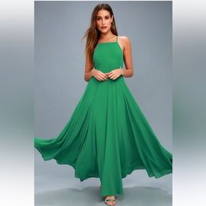 Lulus Mythical Kind of Love Green Maxi dress